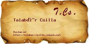 Talabér Csilla névjegykártya