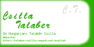 csilla talaber business card