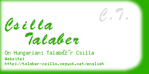 csilla talaber business card